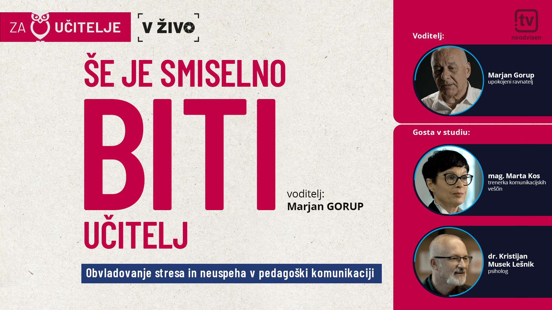 Še je smiselno biti učitelj